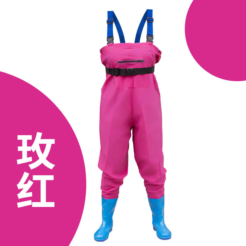 Women's Water Pants Children's Water-driven One-piece Wading Pants Rain Pants Rain Boots One-piece Water-playing Rain Clothes Water Pants