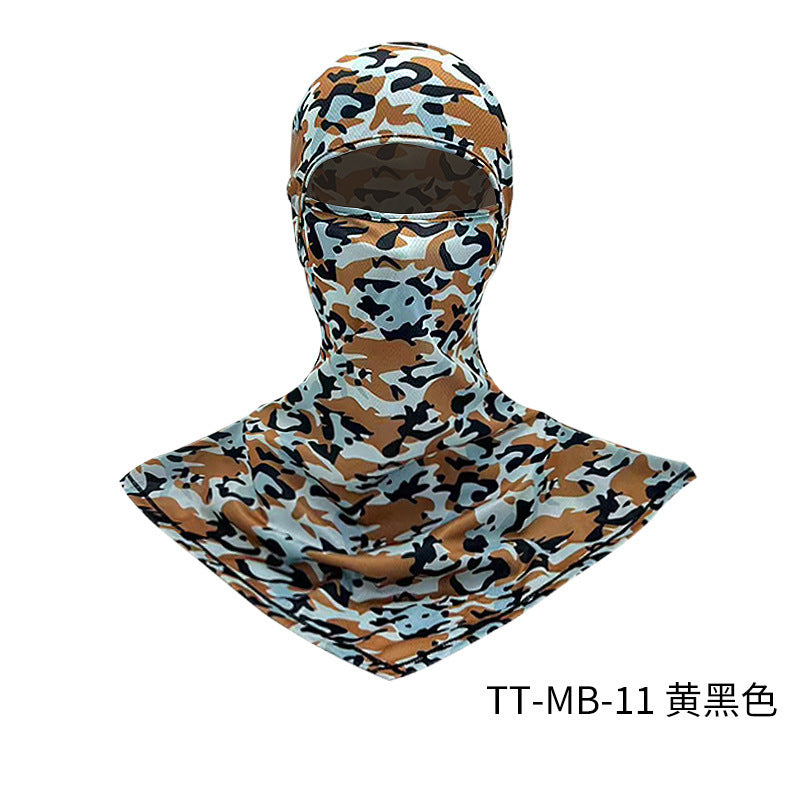 Summer Fishing Full Face Sun Protection Mask Outdoor Dustproof and Anti-Uv Hood Breathable Quick-Drying Sweat-Absorbent Cycling Hood