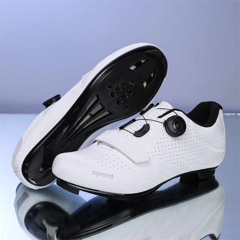New Cross-Border Random Pattern Cycling Road Shoes for Men and Women, Mountain Bike Lock Shoes, Outdoor Power-Assisted Bicycle Shoes