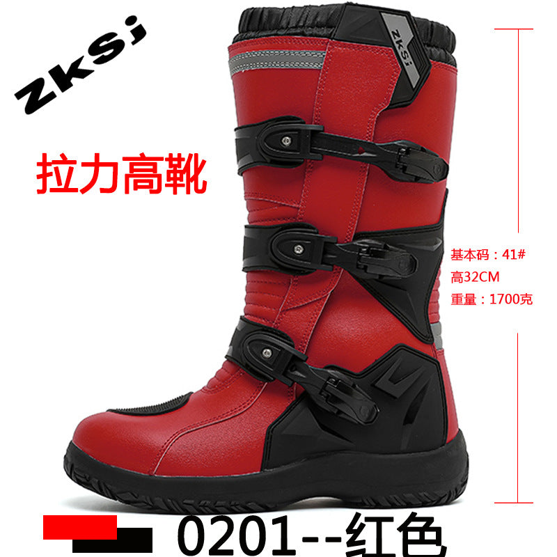 Cross-Border Motorcycle Riding Shoes, Rally Boots, Anti-Fall, Breathable, Anti-Fall Rider Equipment, Road Racing Shoes, Parkour Shoes, All Seasons