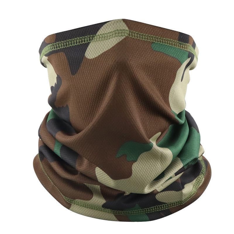 Thin Riding Mask Outdoor Camouflage Multifunctional Magic Headscarf Breathable Sweat Absorbing Neck Mesh Scarf Cross Border