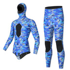 Split Diving Suit 3mm Deep Snorkeling Swimming Long Sleeve Cold-proof Warm Elastic Surf Fishing Jellyfish Suit Fish Hunting Suit