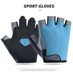 Cycling Gloves Fitness Half-Finger Spring and Summer Men's and Women's Mountain Bike Short-Finger Non-Slip Shock-Absorbing Breathable Quick-Drying