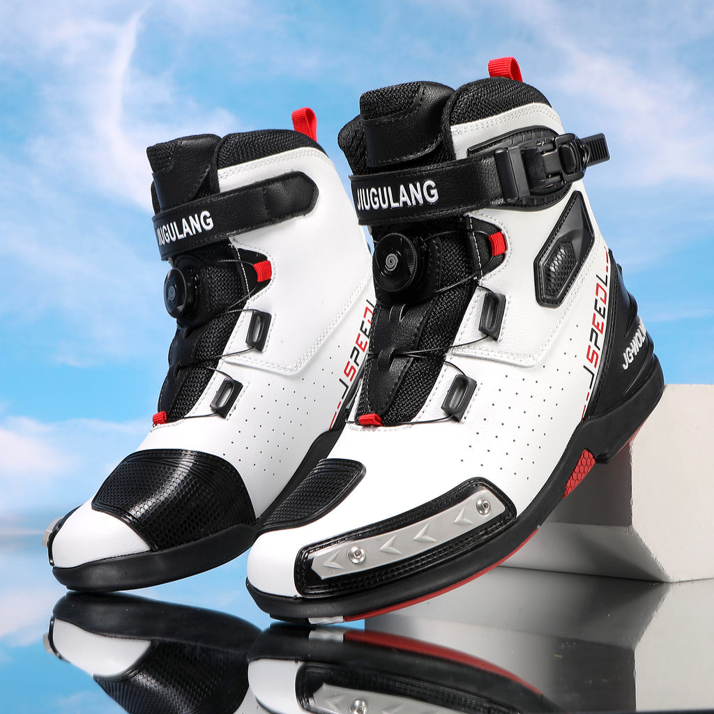 Waterproof Boots, Motorcycle Shoes, Motorcycle Boots, Non-Slip Mid-Top Rider Shoes, Riding Shoes, Motorcycle Shoes, Men's Motorcycle Travel Shoes