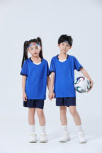 Football Uniform Set with Printed Numbers for Male and Female Students Badminton Training Uniforms Adult Game Team Uniforms Kindergarten Class Uniforms