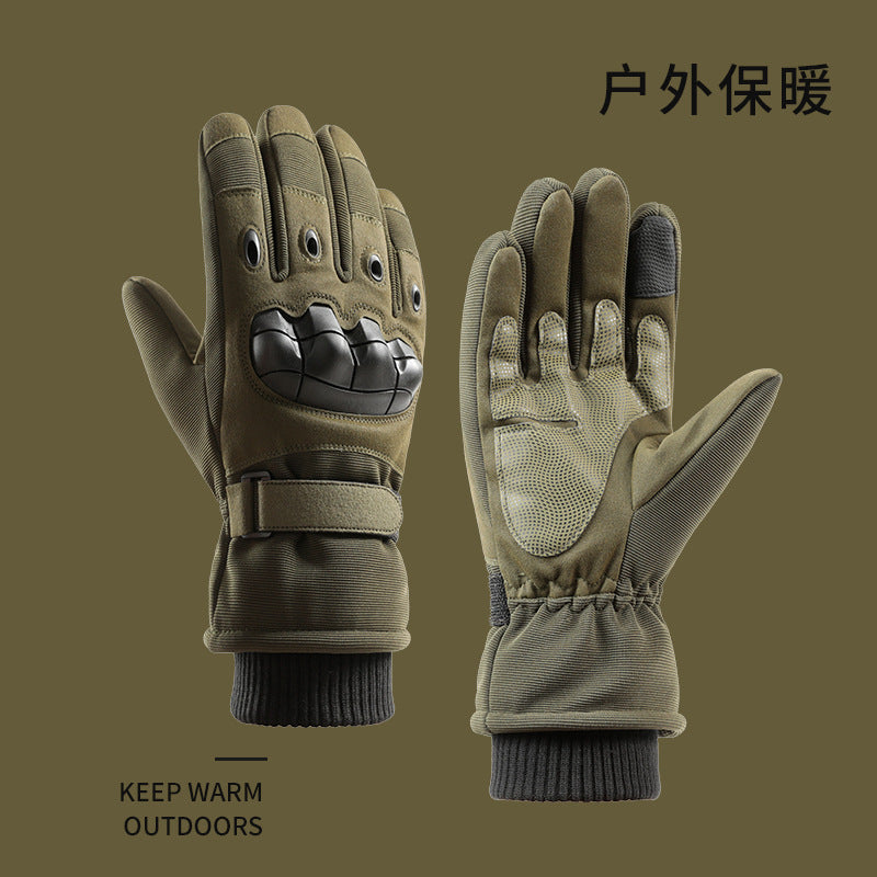 Motorcycle Gloves for Summer Season, Men and Women, for Motorcycle Riding, Outdoor Sports, Fleece-Lined, Thickened, Warm, Cold-Proof, Tactical Gloves