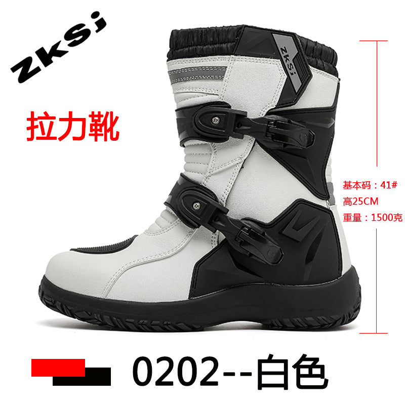 Cross-Border Motorcycle Riding Shoes, Rally Boots, Anti-Fall, Breathable, Anti-Fall Rider Equipment, Road Racing Shoes, Parkour Shoes, All Seasons