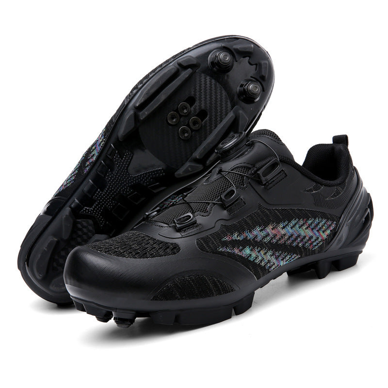 Cross-Border Foreign Trade Mesh Breathable Bicycle Shoes Cycling Shoes Men's and Women's Road Bike Lock Shoes Mountain Bike Shoes Wholesale