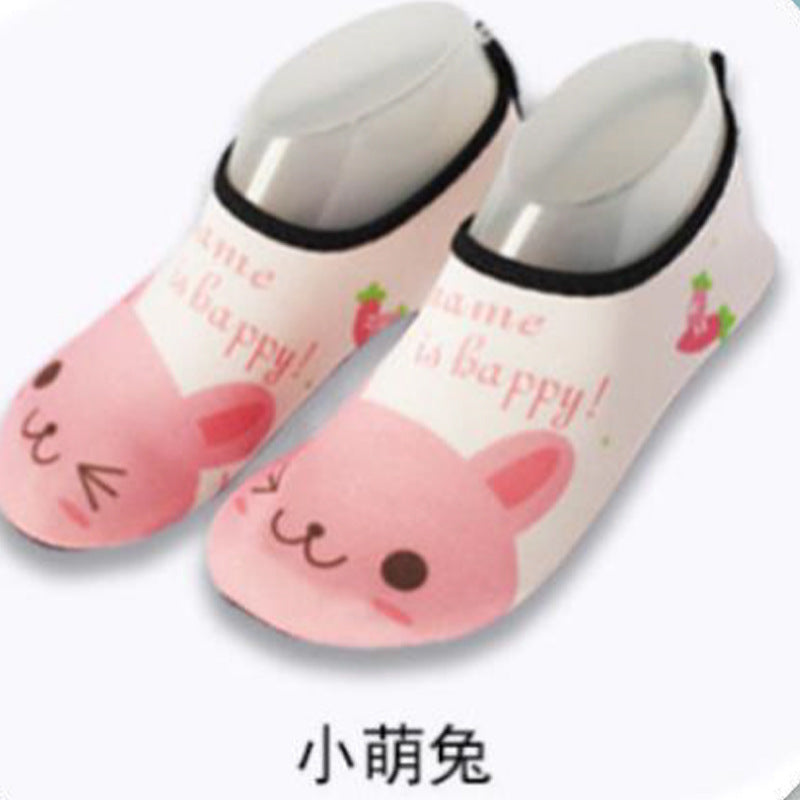 Cartoon Children's Beach Shoes Hard Sole Wading Shoes Diving Equipment Snorkeling Shoes and Socks Barefoot Swimming Shoes Diving Socks Quick-drying