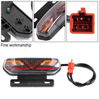 Factory wholesale electric car motorcycle tail light assembly 12V with bracket LED horse racing three-in-one driving tail light