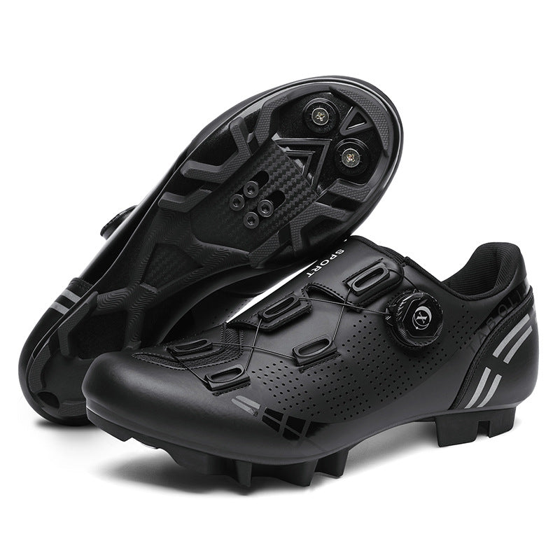 Road bike lock shoes hard bottom factory direct men's and women's mountain bike bicycle shoes lockless cycling shoes lock pedal suit
