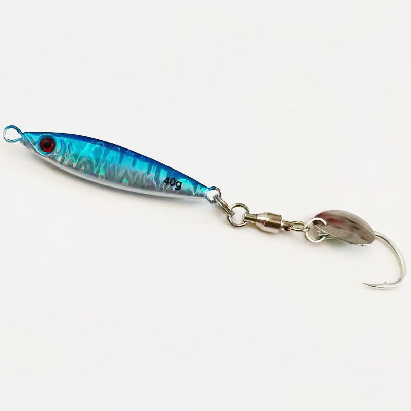 Spanish mackerel iron plate small fat man iron plate luya bait speed sink with sequin hook mackerel cannonball yellow bonito sea fishing shore throwing boat fishing