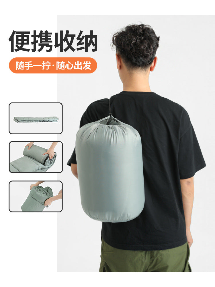 Adult Sleeping Bag Winter Thickened Outdoor Travel Camping Warm Cold-Proof Dirt-Proof Double Indoor Lunch Break Single