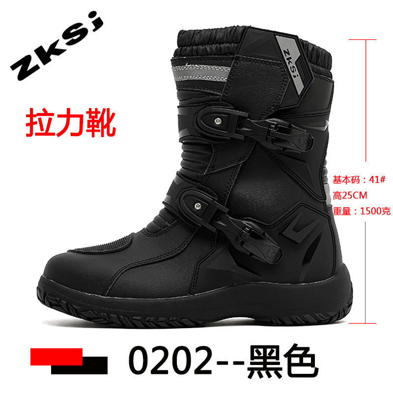 Cross-Border Motorcycle Riding Shoes, Rally Boots, Anti-Fall, Breathable, Anti-Fall Rider Equipment, Road Racing Shoes, Parkour Shoes, All Seasons