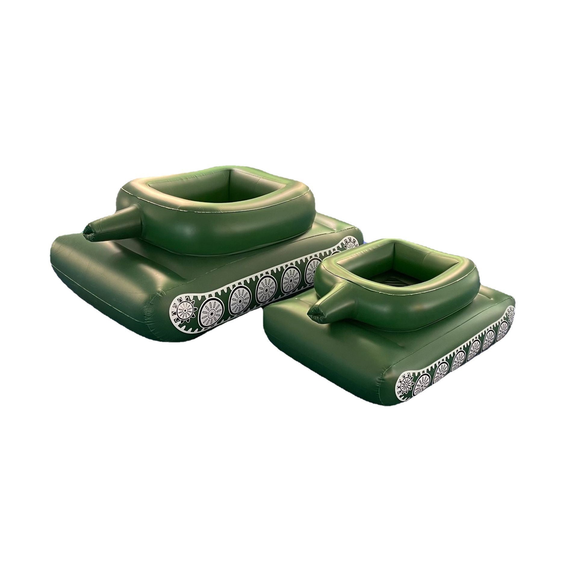 Factory Direct Sales Inflatable Water Spray Tank Water Battle Toy Tank Pool Party Water Spray Car Swimming Ring