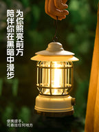 Outdoor Camping Lamp Home Atmosphere Camping Lamp Super Long Endurance Portable Horse Lamp Multifunctional Charging Retro Tent Lamp