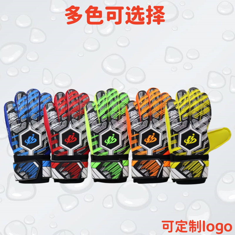 Football goalkeeper gloves children's adult training game thickened latex wear-resistant fingerguard manufacturers supply