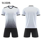 Football Uniform Set for Men and Women, Custom Printed Competition Team Uniforms, Breathable Training and Competition Uniforms, Children's Short-Sleeved Jerseys for Fans