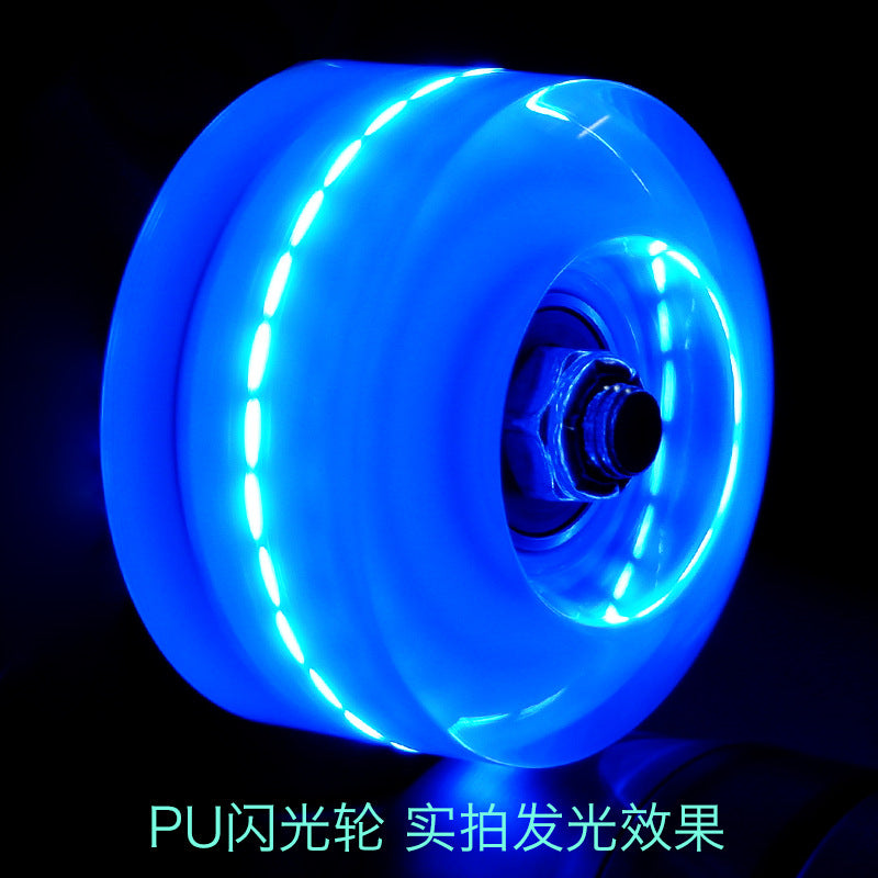 Double-row roller skates luminous wheel four-wheel skates skateboard universal transparent flash wheel skating rink roller skate wheel