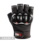 Motorcycle Riding Gloves for Men and Women, All-Season Motorcycle Off-Road Hard-Shell Anti-Fall and Anti-Slip Half-Finger Tactical Gloves