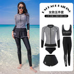 Diving suit women's new couple anti-DDoS swimsuit split long-sleeved trousers quick-drying surfing snorkeling suit jellyfish suit men