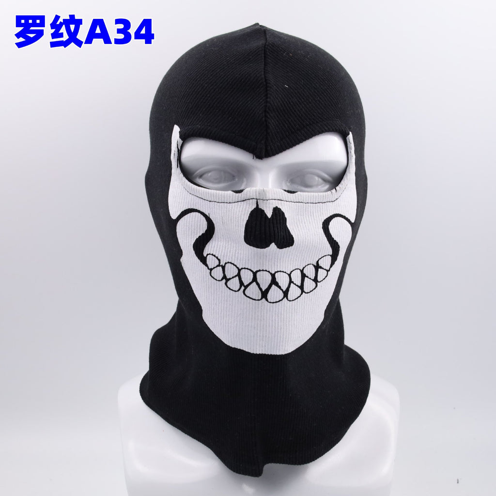 Cross-border manufacturers Halloween cs headgear call of duty personality ghost headgear windproof warm riding headgear mask