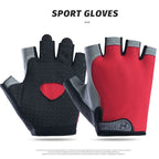 Cycling Gloves Fitness Half-Finger Spring and Summer Men's and Women's Mountain Bike Short-Finger Non-Slip Shock-Absorbing Breathable Quick-Drying