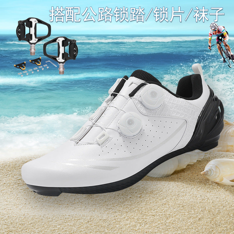 Factory First-Hand Supply Cross-Border Road Cycling Lock Shoes Bicycle Shoes with Lock Pedal Self-Locking Shoes Outdoor Cycling Bicycles