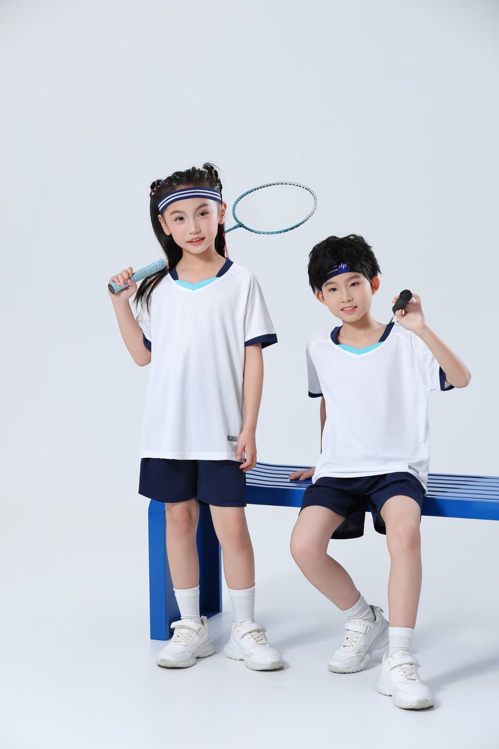 Football Uniform Set with Printed Numbers for Male and Female Students Badminton Training Uniforms Adult Game Team Uniforms Kindergarten Class Uniforms