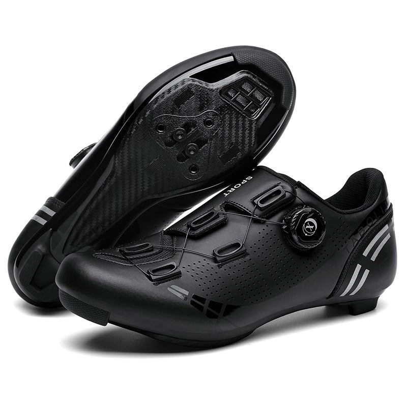 Road bike lock shoes hard bottom factory direct men's and women's mountain bike bicycle shoes lockless cycling shoes lock pedal suit