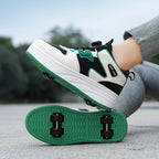 Wholesale children's heloo shoes for boys and girls outdoor sneaker four-wheel detachable walking skates foreign trade explosions