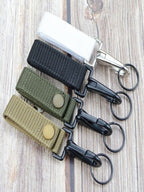 Outdoor Multifunctional Climbing Nylon Ribbon Keychain Hanging Buckle Hiking Camping Portable Clip CS Real Belt Buckle