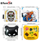 Golf club cover Square putter cover a variety of PU waterproof fabric inside thickened plush protective magnetic cap cover