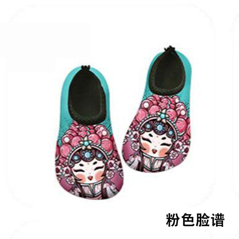 Cartoon Children's Beach Shoes Hard Sole Wading Shoes Diving Equipment Snorkeling Shoes and Socks Barefoot Swimming Shoes Diving Socks Quick-drying