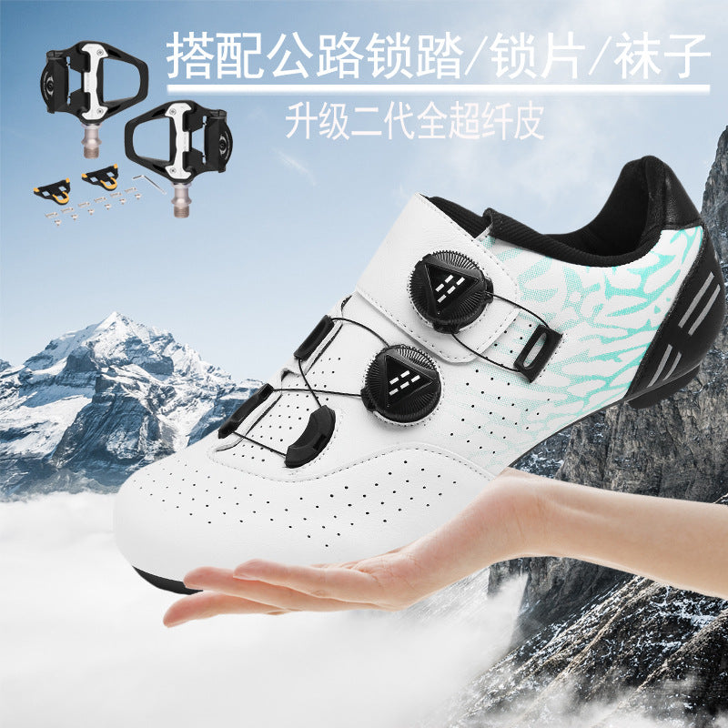 Cross-Border Foreign Trade Bicycle Shoes, Cycling Shoes, Men's and Women's Road Bike Lock Shoes, Mountain Bike Power-Assisted Shoes, Hard Sole Wholesale