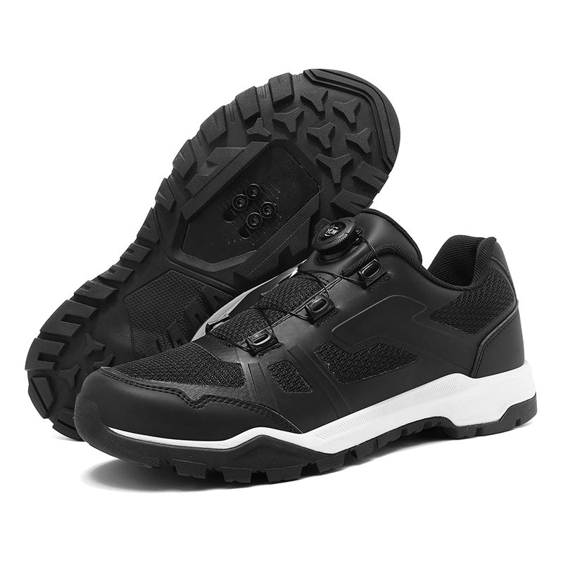 Cross-Border Foreign Trade Breathable Bicycle Shoes Cycling Shoes Lock Shoes Mountain Bike Power-Assisted Shoes Hard-Soled Spinning Shoes