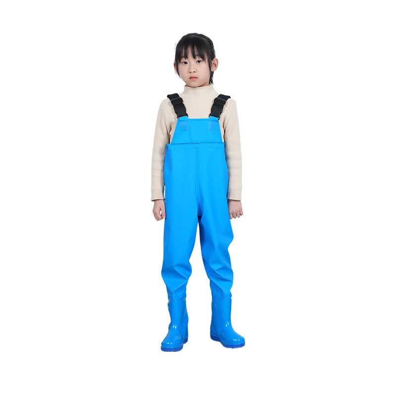 Children's Waterproof Jumpsuit for Playing in Water, Kindergarten Waterproof Clothing for Catching Fish, Wading Shoes, Beach Sun Protection