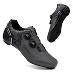 Road Mountain Men's and Women's Locked Bicycle Lockless Shoes Hard Sole Spinning Bicycle Riding Shoes Gym Black