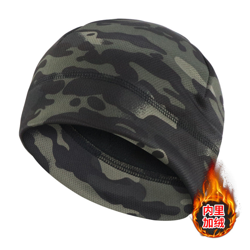 Winter Warm Hat Thickened Hood Outdoor Cycling Windproof Mask Camouflage Men's Cold-Proof Hat Helmet Polar Fleece Warm