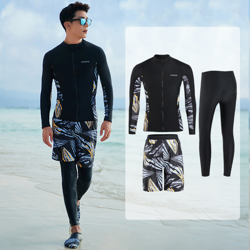 Sun Protection Quick-Drying Diving Suit Split Long-Sleeved Long Pants Swimwear Jellyfish Suit Couple Warm Men's Swimwear Women's Surfing Suit