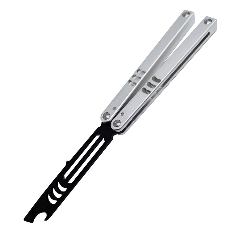 Factory Direct Sales Shark Butterfly Practice Knife Shaft Set Safety Version Fancy Training Knife Bottle Opener Unedged