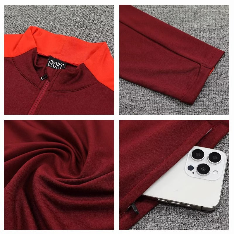 Football Training Clothing suit Men's Jersey Long Sleeve Winter Competition Team Clothing Adult Children's Jersey appearance uniform Football uniform