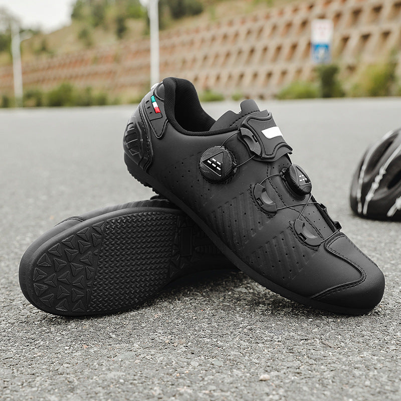 Road Bike Lock Shoes, Bicycle Riding Shoes, Lock-Free Summer Hard-Soled Mountain Bike Breathable and Wear-Resistant Professional Cycling Lock Shoes