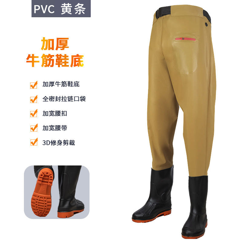 3D Nylon Half-length Fishing Fish Fishing Water Pants New One-piece Fish Catch Pants Rain Pants Wading Pants Water Playing Clothes