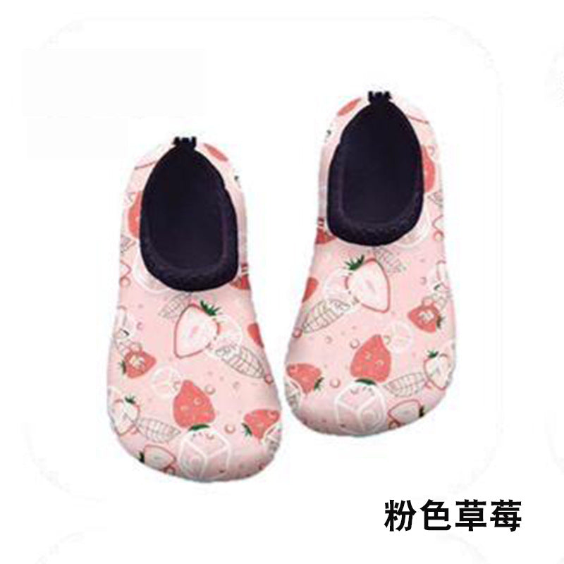 Cartoon Children's Beach Shoes Hard Sole Wading Shoes Diving Equipment Snorkeling Shoes and Socks Barefoot Swimming Shoes Diving Socks Quick-drying