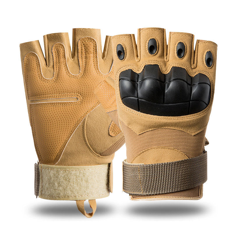 Tactical Gloves for Men, Sports Outdoor Mountaineering Combat Protection, Military Training, Wear-Resistant Cycling Gloves, Half-Finger Cross-Border