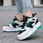 Children's heloo shoes for students roller skates girls' two-wheel deformation boys skating roller skates cross-border exclusive shoes