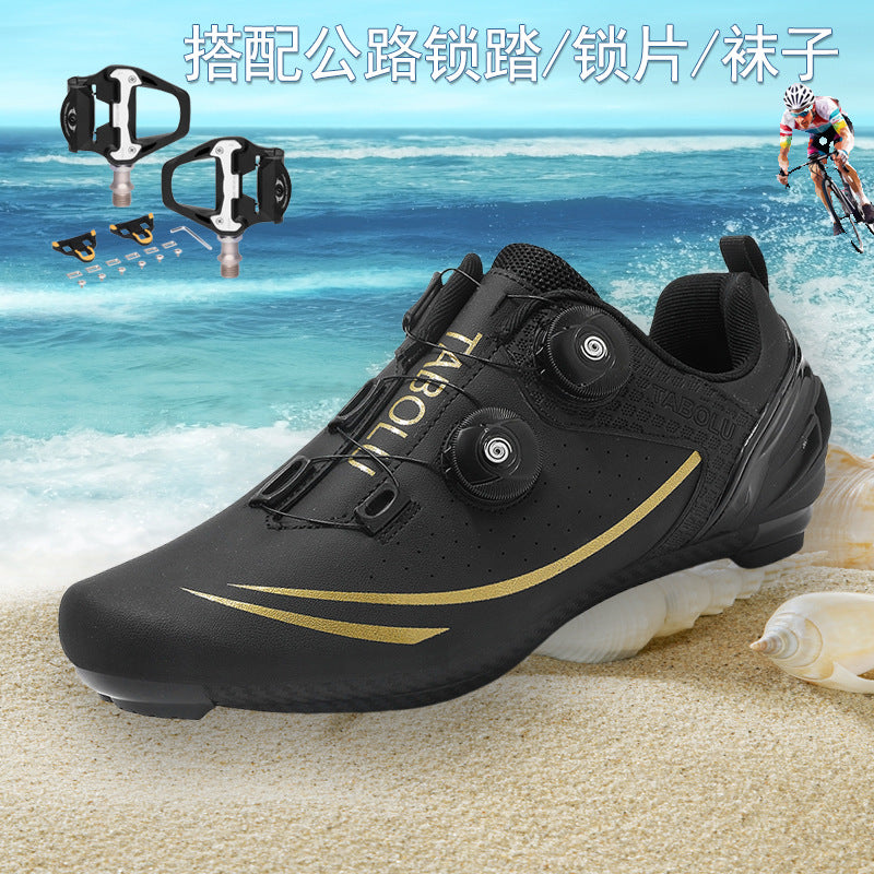 Factory First-Hand Supply Cross-Border Road Cycling Lock Shoes Bicycle Shoes with Lock Pedal Self-Locking Shoes Outdoor Cycling Bicycles