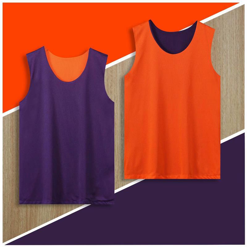 Double-sided basketball jersey custom one-piece jacket double-sided sports vest running loose sleeveless team uniform printing custom