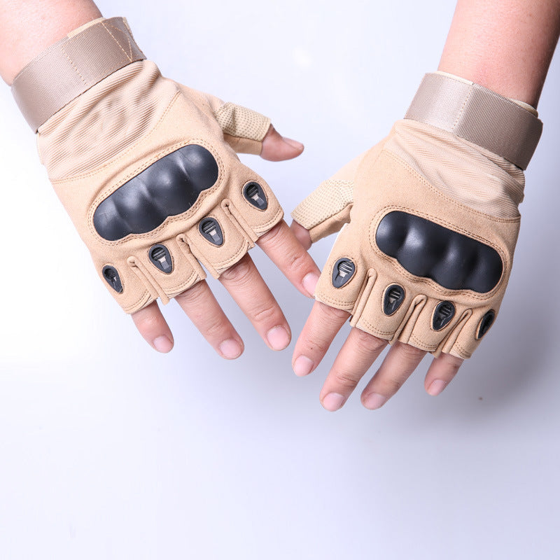 Tactical Gloves for Men, Sports Outdoor Mountaineering Combat Protection, Military Training, Wear-Resistant Cycling Gloves, Half-Finger Cross-Border